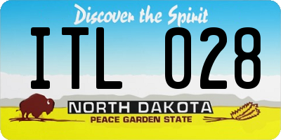 ND license plate ITL028