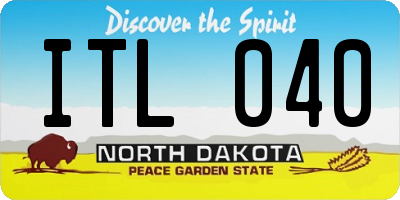 ND license plate ITL040