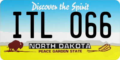 ND license plate ITL066