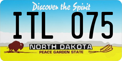 ND license plate ITL075