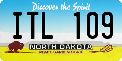 ND license plate ITL109