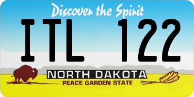 ND license plate ITL122