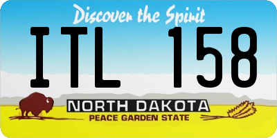 ND license plate ITL158