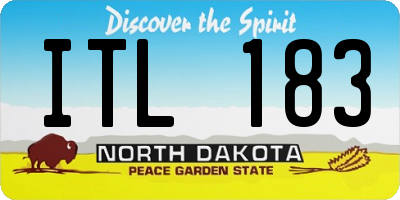 ND license plate ITL183