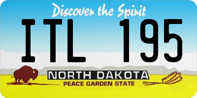 ND license plate ITL195