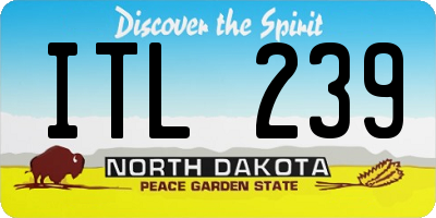 ND license plate ITL239