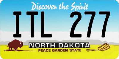 ND license plate ITL277