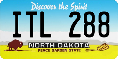 ND license plate ITL288