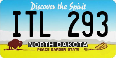 ND license plate ITL293