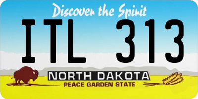 ND license plate ITL313