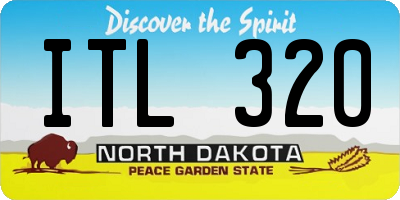 ND license plate ITL320