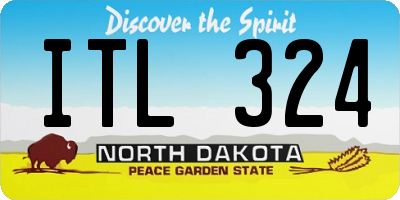 ND license plate ITL324