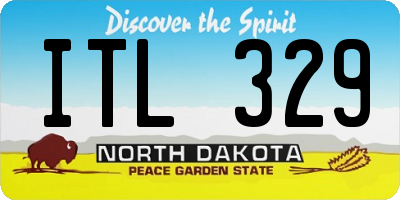ND license plate ITL329