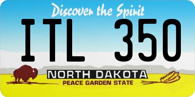 ND license plate ITL350