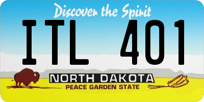 ND license plate ITL401