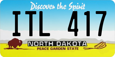 ND license plate ITL417
