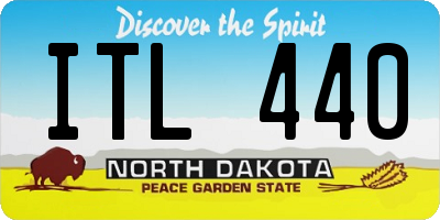 ND license plate ITL440