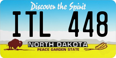 ND license plate ITL448