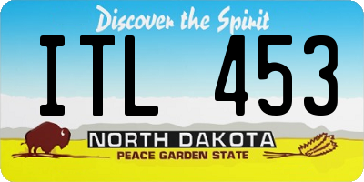 ND license plate ITL453