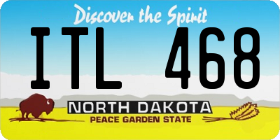 ND license plate ITL468