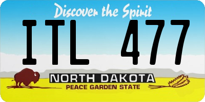 ND license plate ITL477