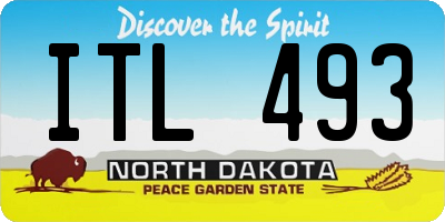 ND license plate ITL493