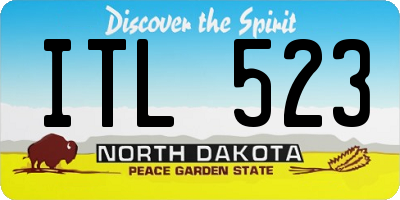 ND license plate ITL523