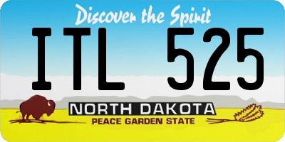 ND license plate ITL525