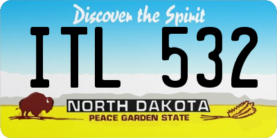 ND license plate ITL532