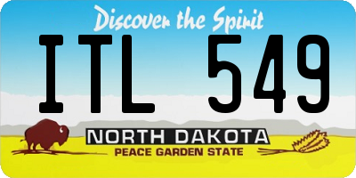 ND license plate ITL549
