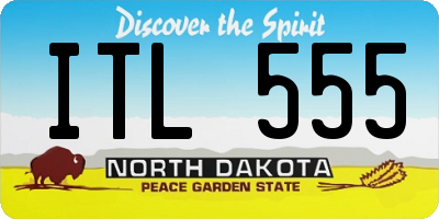 ND license plate ITL555