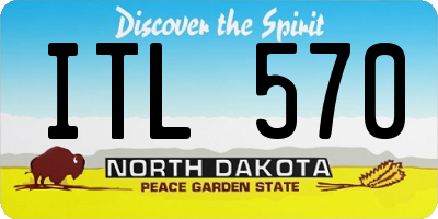 ND license plate ITL570