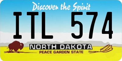 ND license plate ITL574