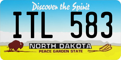 ND license plate ITL583