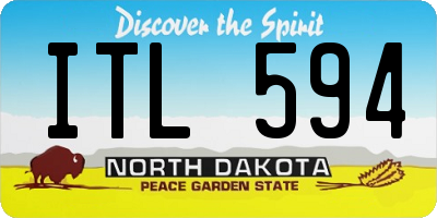 ND license plate ITL594