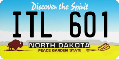 ND license plate ITL601