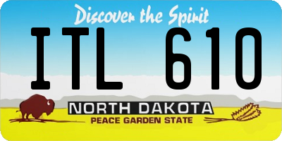 ND license plate ITL610