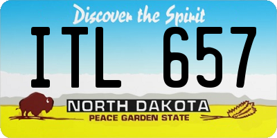 ND license plate ITL657