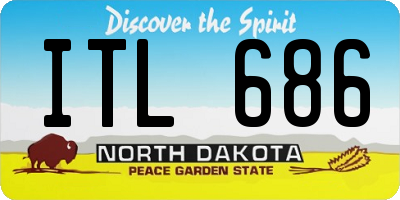 ND license plate ITL686