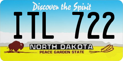 ND license plate ITL722