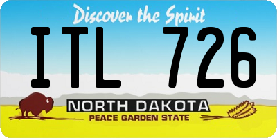ND license plate ITL726