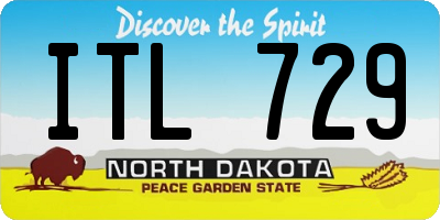ND license plate ITL729