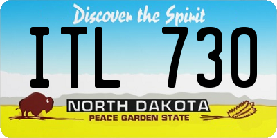 ND license plate ITL730