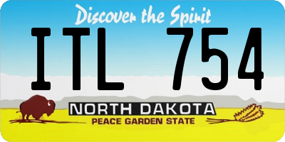 ND license plate ITL754