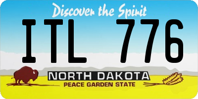 ND license plate ITL776