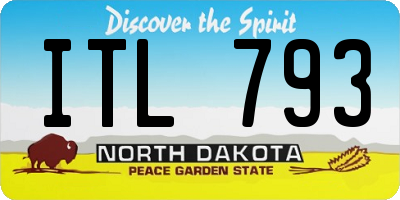ND license plate ITL793