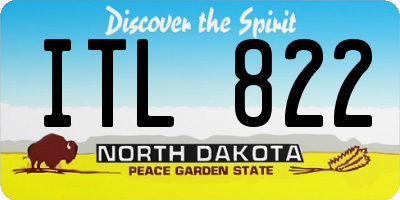 ND license plate ITL822