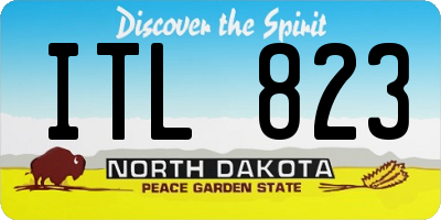 ND license plate ITL823