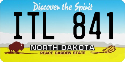 ND license plate ITL841