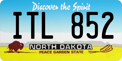 ND license plate ITL852